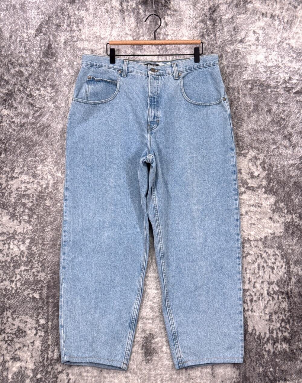 Vintage Anchor Blue Baggy Jeans 36 x 27 Mens Blue Denim Y2K